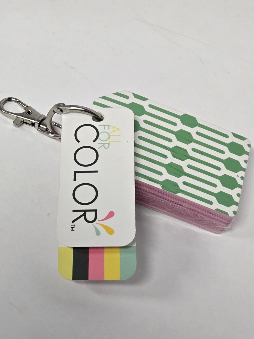 All For Color Clip Notes Green & Pink NWT 2"x3.25"x.75"